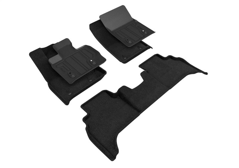 3D MAXpider Elegant Black Floor Mat Set 1st & 2nd Row, Mercedes-Benz G-Class/Amg G63 2019-2022