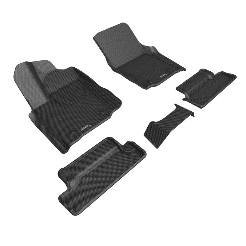 3D MAXpider Kagu 1st & 2nd Row Black Floor Mat Set, Toyota Tacoma Extended Cab 2024