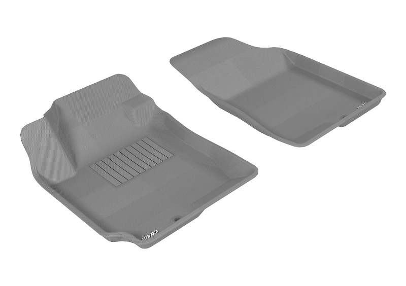 3D MAXpider Kagu 1st Row Gray Floor Mat Set, Hyundai Elantra 2007-2010