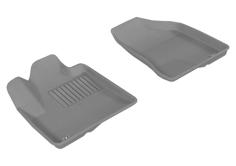 3D MAXpider Kagu 1st Row Gray Floor Mat Set, Hyundai Santa Fe 2007-2009