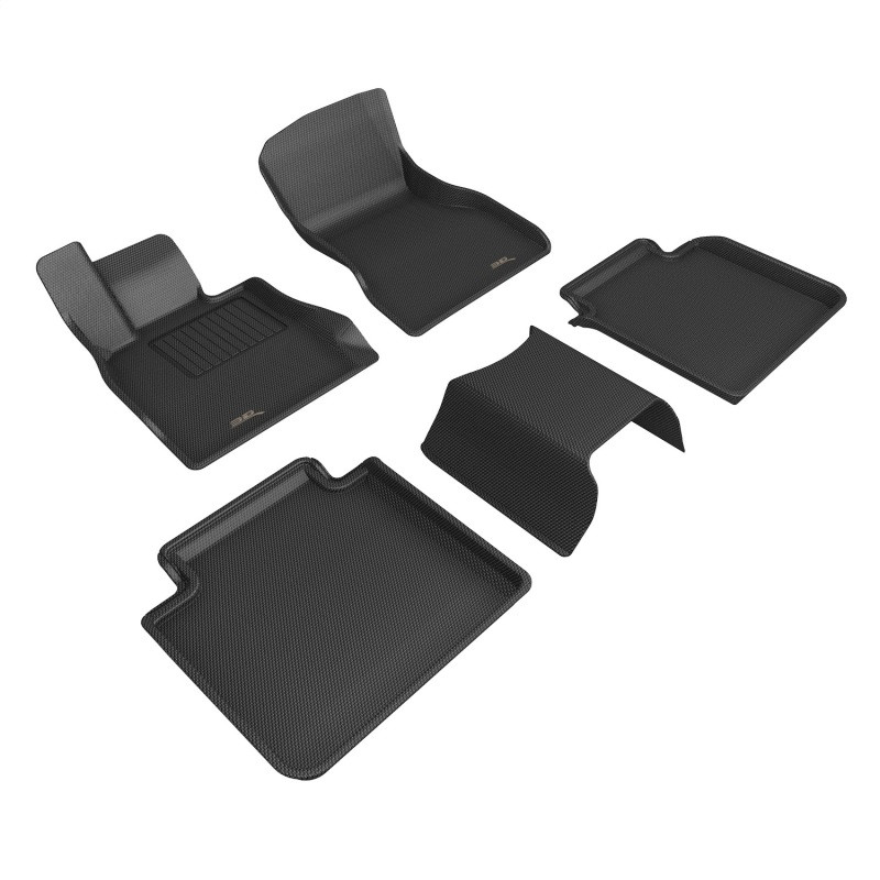 3D MAXpider Kagu 1st & 2nd Row Black Floor Mat Set, BMW I7 2023-2024