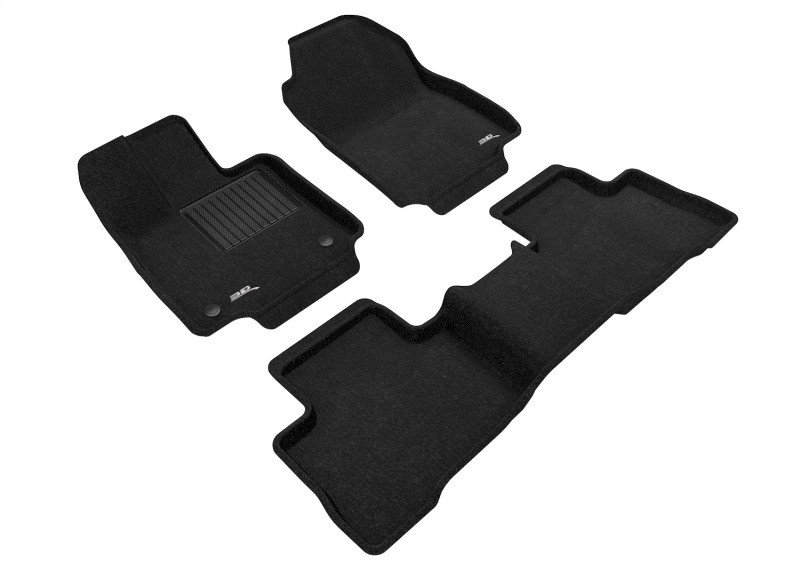 3D MAXpider Elegant Black Floor Mat Set 1st & 2nd Row, Toyota Rav4 Hybrid/ Venza 2019-2024
