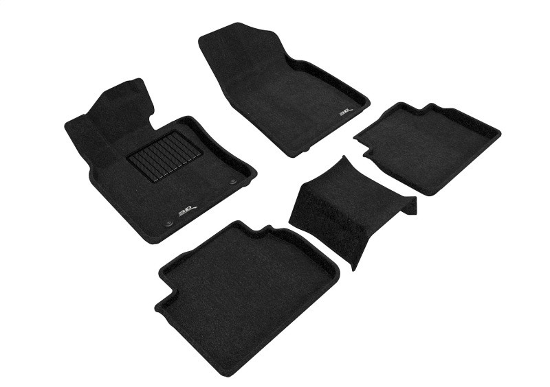 3D MAXpider Elegant Black Floor Mat Set 1st & 2nd Row, Toyota Camry Fwd 2018-2024