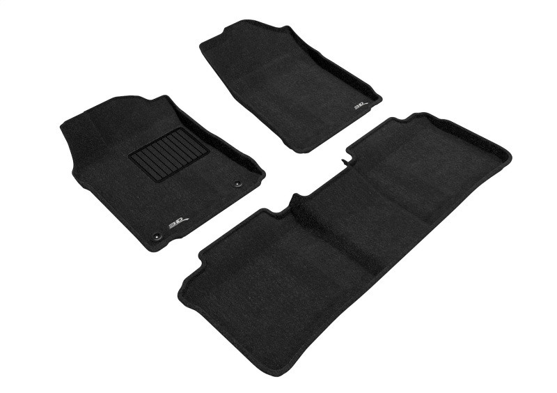 3D MAXpider Elegant Black Floor Mat Set 1st & 2nd Row, Toyota Avalon 2013-2018