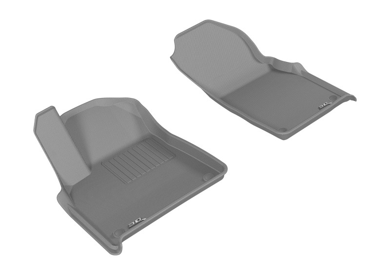 3D MAXpider Kagu 1st Row Gray Floor Mat Set, Audi Q7/Q8 2017-2020