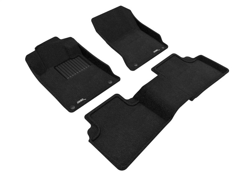 3D MAXpider Elegant Black Floor Mat Set 1st & 2nd Row, Nissan Altima 2019-2024