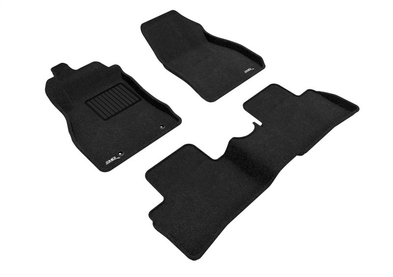 3D MAXpider Elegant Black Floor Mat Set 1st & 2nd Row, Nissan Juke 2011-2018