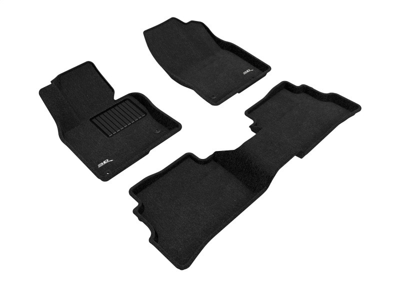 3D MAXpider Elegant Black Floor Mat Set 1st & 2nd Row, Mazda Cx-5 2017-2024