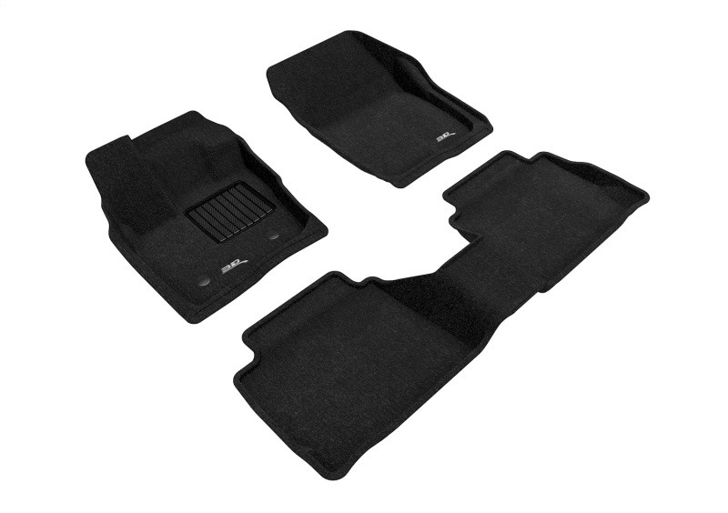 3D MAXpider Elegant Black Floor Mat Set 1st & 2nd Row, Lincoln Mkz 2017-2020