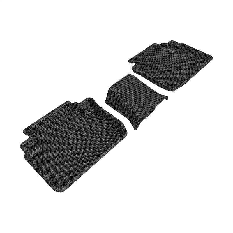 3D MAXpider Kagu 2nd Row Black Floor Mat Set, Mitsubishi Eclipse Cross 2018-2024