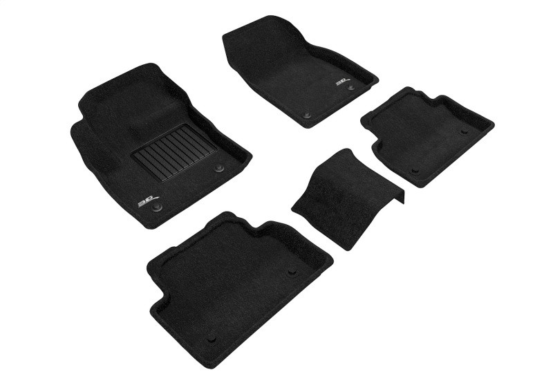 3D MAXpider Elegant Black Floor Mat Set 1st & 2nd Row, Jaguar E-Pace 2018-2024