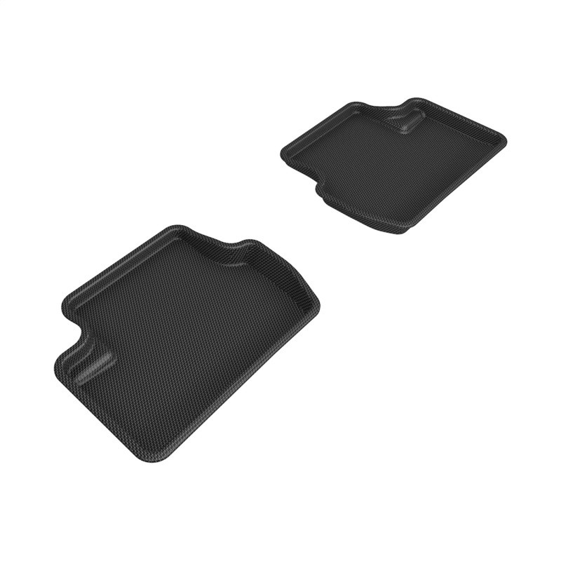3D MAXpider Kagu 2nd Row Black Floor Mat Set, Mitsubishi Lancer / Evolution X 2008-2017
