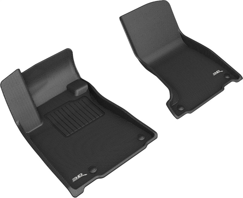 3D MAXpider Kagu 1st Row Black Floor Mat Set, Maserati Levante SUV 2019-2024