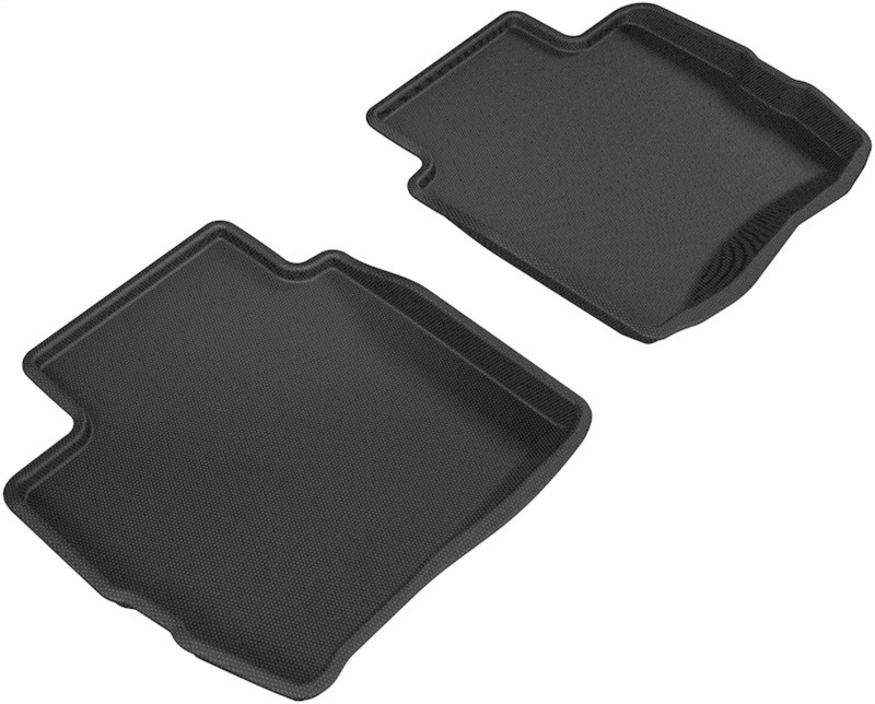3D MAXpider Kagu 2nd Row Black Floor Mat Set, Maserati Granturismo Sport 2008-2019