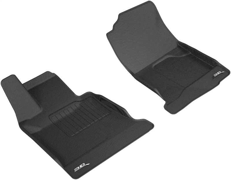 3D MAXpider Kagu 1st Row Black Floor Mat Set, Maserati Granturismo Sport 4 Seat Coupe 2008-2019