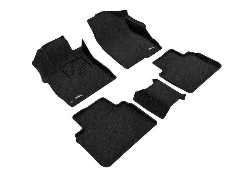 3D MAXpider Elegant Black Floor Mat Set 1st & 2nd Row, Honda Accord 2018-2022