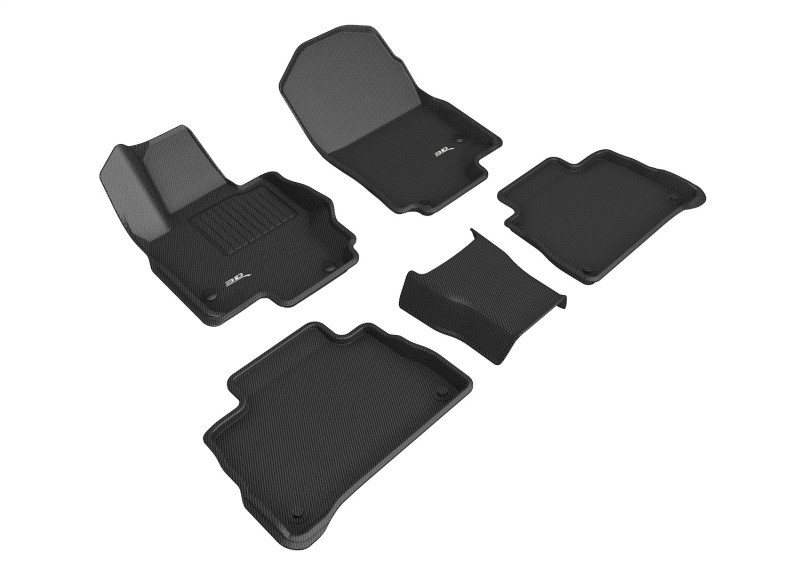 3D MAXpider Kagu 1st & 2nd Row Black Floor Mat Set, Mercedes-Benz Gle-Class Coupe / Amg Gle53 Coupe 2021-2023