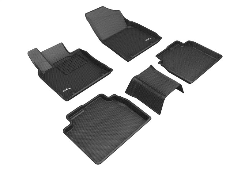 3D MAXpider Kagu 1st & 2nd Row Black Floor Mat Set, Lexus ES Hybrid Rwd 2019-2024