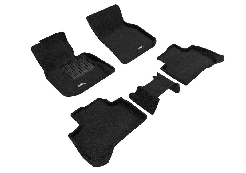 3D MAXpider Elegant Black Floor Mat Set 1st & 2nd Row, BMW X3 / X4 2018-2024