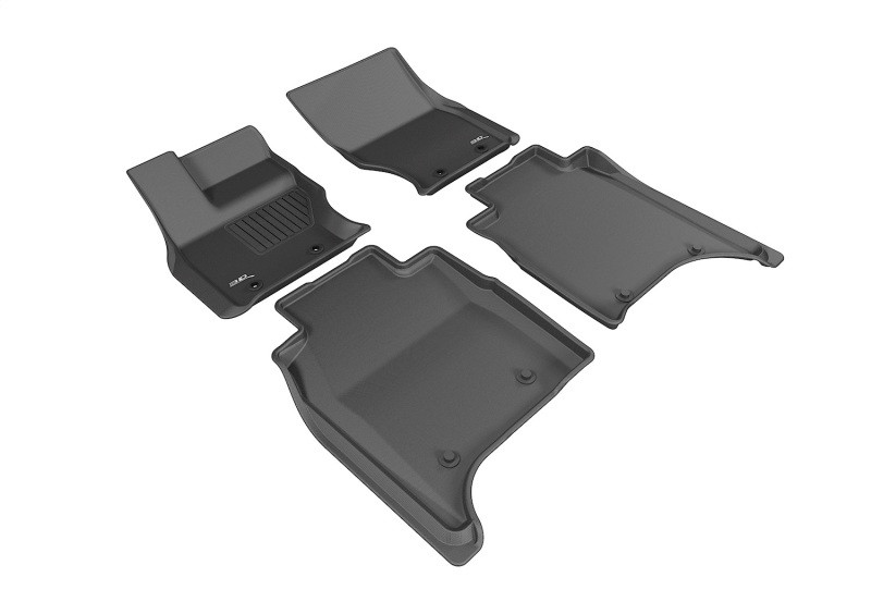 3D MAXpider Kagu 1st & 2nd Row Black Floor Mat Set, Land Rover Range Rover Long Wheelbase 2014-2017
