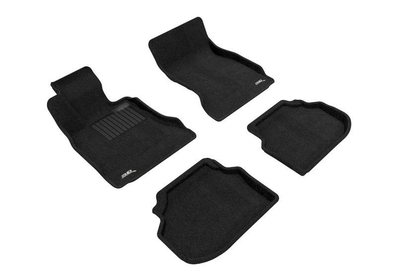3D MAXpider Elegant Black Floor Mat Set 1st & 2nd Row, BMW 5 Series Sedan Rwd 2011-2014