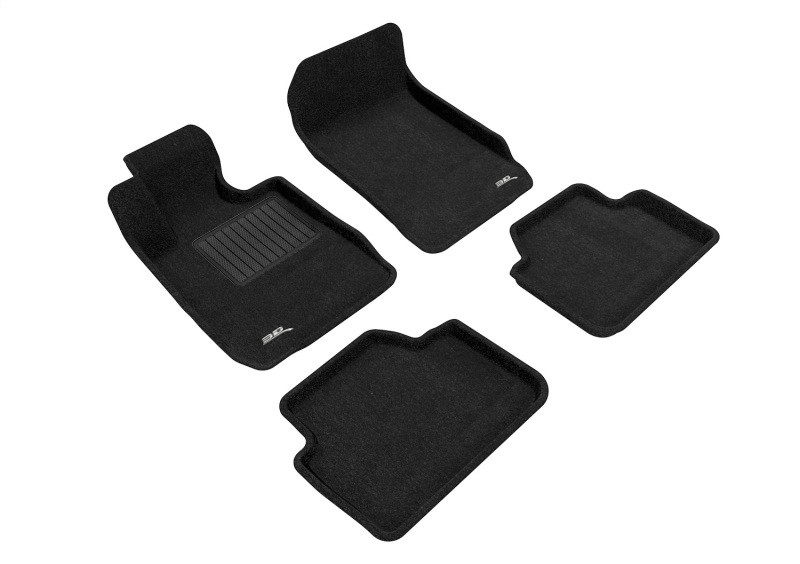 3D MAXpider Elegant Black Floor Mat Set 1st & 2nd Row, BMW 3 Series Sedan Rwd 2006-2011