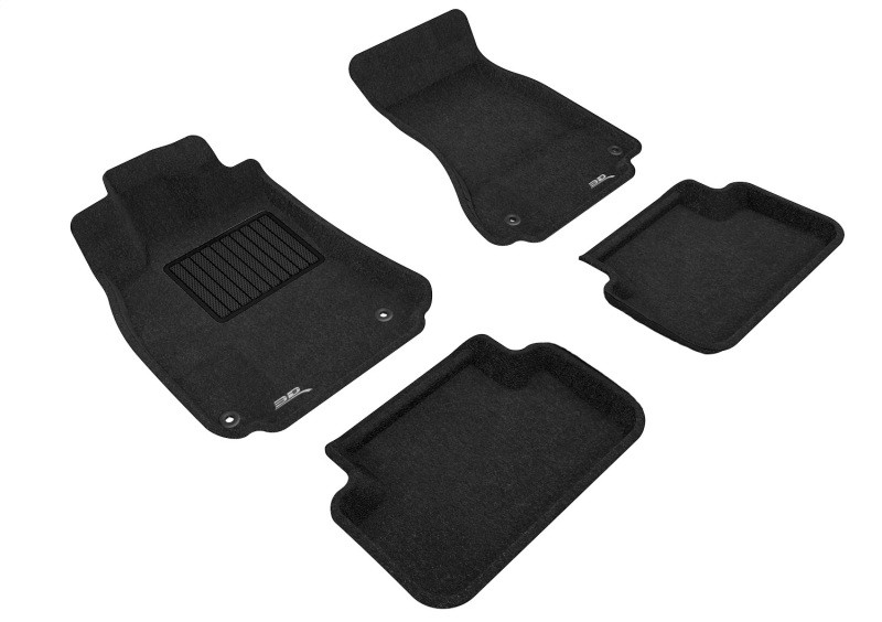 3D MAXpider Elegant Black Floor Mat Set 1st & 2nd Row, Audi A4/S4 2009-2016