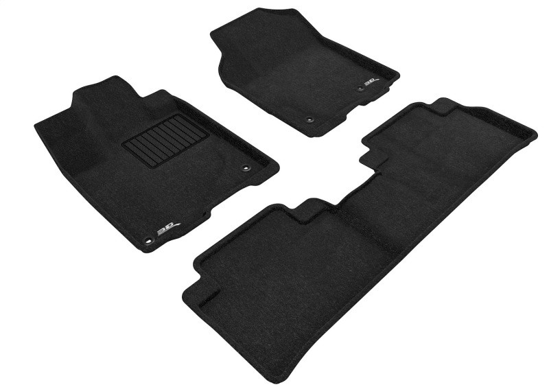 3D MAXpider Elegant Black Floor Mat Set 1st & 2nd Row, Acura Rdx 2013-2018