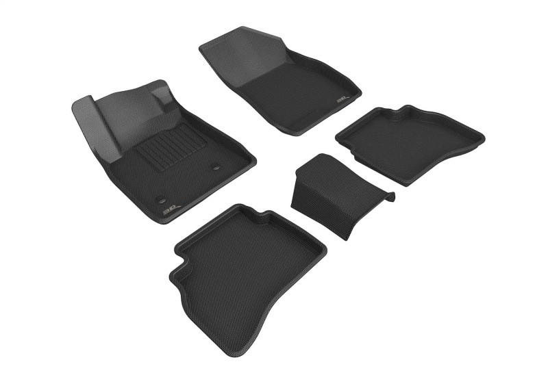 3D MAXpider Kagu 1st & 2nd Row Black Floor Mat Set, Chevrolet Trailblazer Awd 2021-2024
