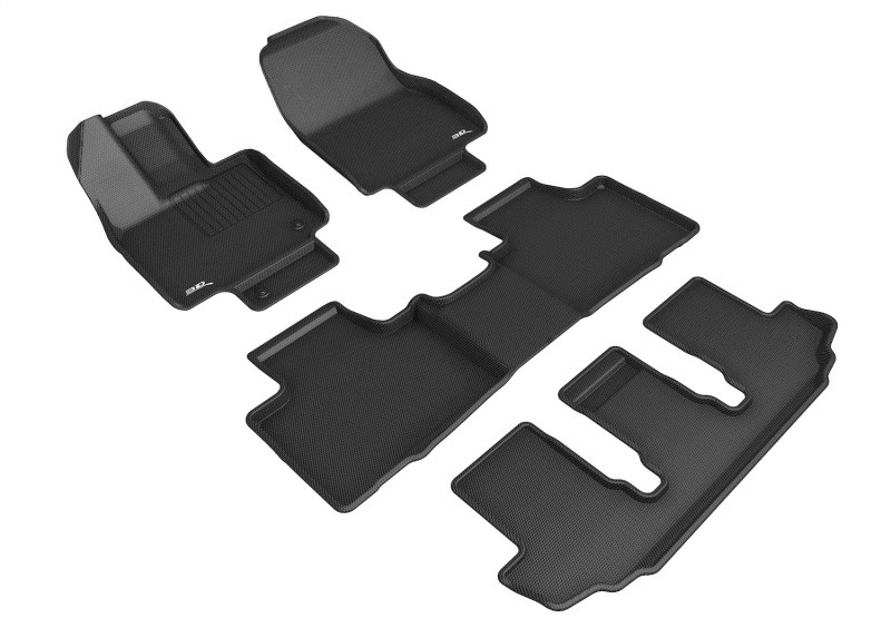 3D MAXpider Kagu 1st Row Black Floor Mat Set, Toyota Highlander Gas 8-Seat 2020-2023