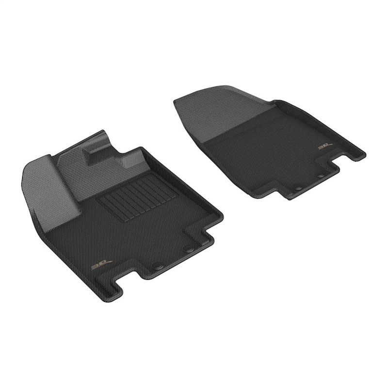 3D MAXpider Kagu 1st Row Black Floor Mat Set, Infiniti QX60 7 Seat 2022-2023