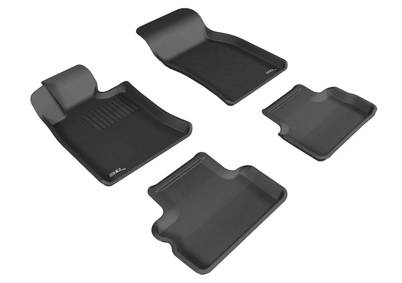 3D MAXpider Kagu 2nd Row Black Floor Mat Set, Mini Clubman 2008-2014