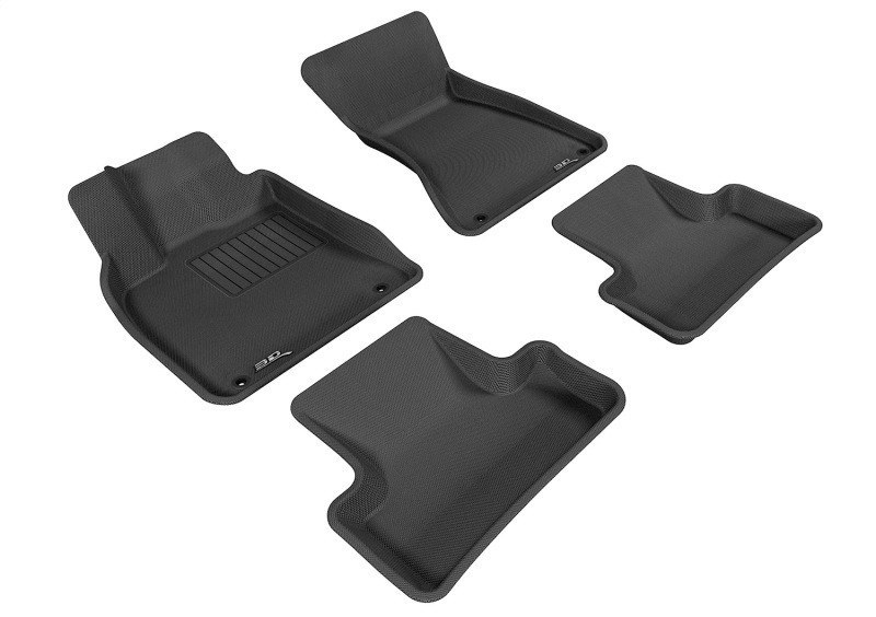 3D MAXpider Kagu 2nd Row Black Floor Mat Set, Audi Q5/SQ5 2009-2017