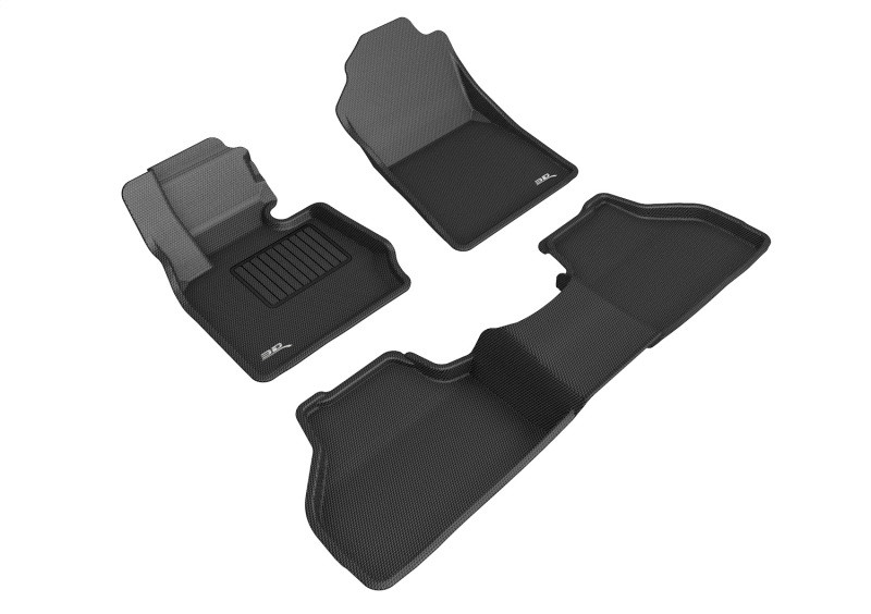 3D MAXpider Kagu 2nd Row Black Floor Mat Set, BMW X3/X4 F25/F26 2011-2018