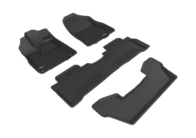 3D MAXpider Kagu 3rd Row Black Floor Mat Set, Acura MDX 2017-2020