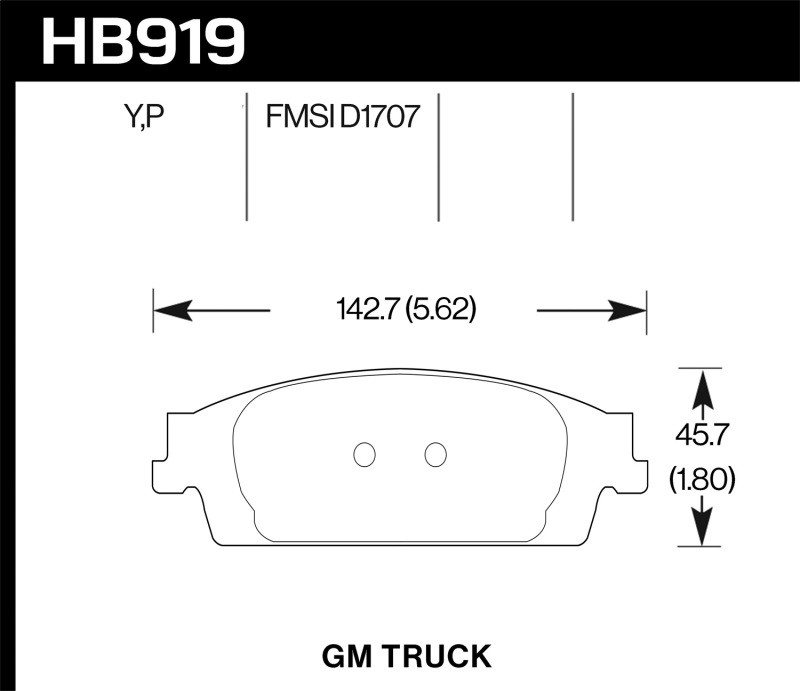 Hawk 14-18 Chevy Silverado Street LTS Rear Brake Pads