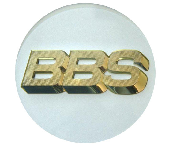 BBS 56.24.182 Type A Center Cap, White/Gold (Single Unit)