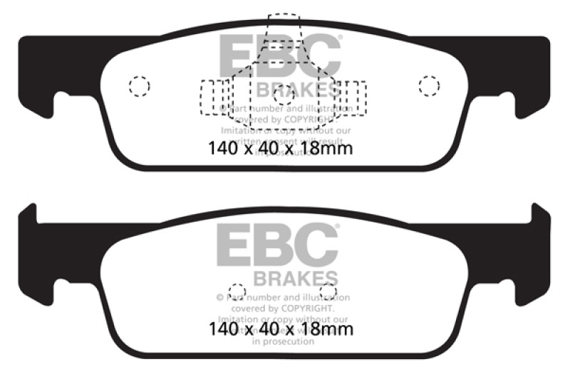 EBC 2016-2017 Smart Fortwo 0.9L Turbo Greenstuff Front Brake Pads