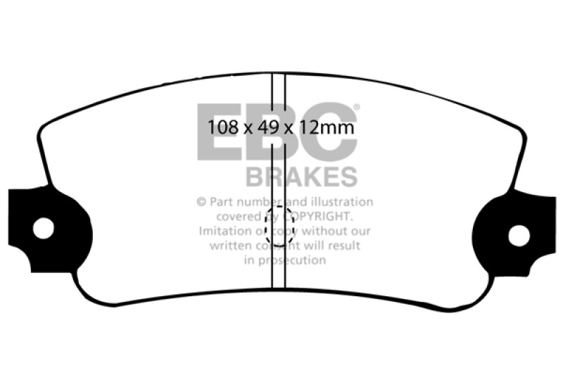 EBC DP2231 Greenstuff 2000 Rear Brake Pads, Lancia Beta 1.8L 1975-1981