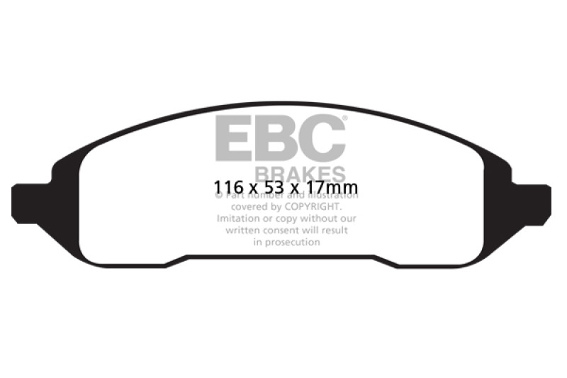 EBC DP61694 Greenstuff 6000 Elite Rear Brake Pads, Ford Freestar 3.9 2004-2007