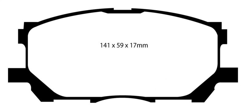 EBC DP61681 Greenstuff 6000 Elite Front Brake Pads, Lexus RX330 3.3 2004-2007