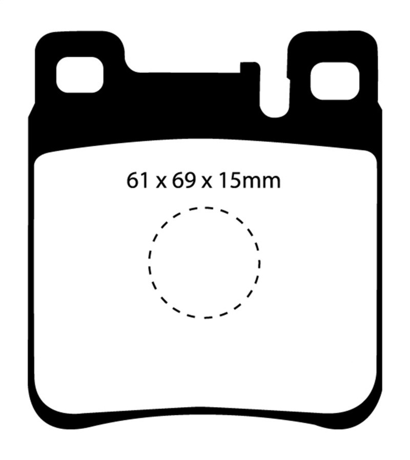 EBC DP4887R Yellowstuff Rear Brake Pads, Chrysler Crossfire 3.2 SRT6 2005-2006