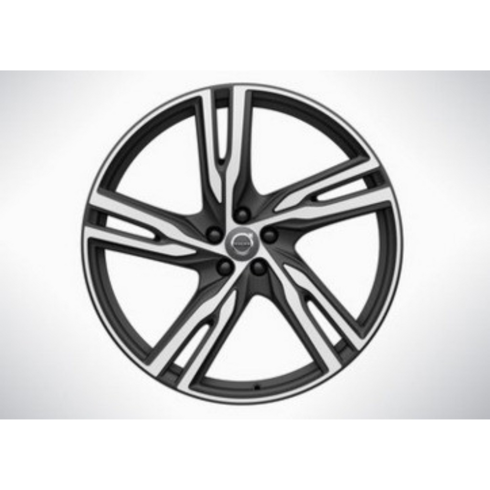 Volvo Genuine Wheels 31414723 22x9 5-Double Spoke Matte Black Diamond Cut Alloy Wheel