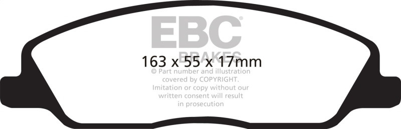 EBC DP31869C Redstuff Ceramic Front Brake Pads, Ford Mustang 3.7 2010-2014