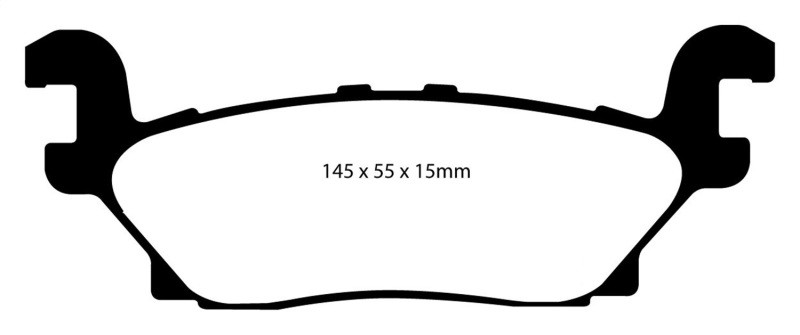 EBC DP61760 Greenstuff 6000 Elite Rear Brake Pads, Hummer H3 3.5 2005-2007