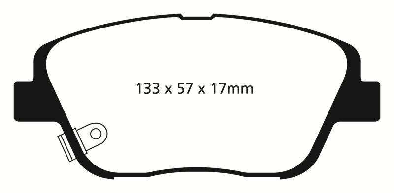 EBC DP21864 Greenstuff 2000 Front Brake Pads, Hyundai Sonata 2.0 Turbo 2010-2014