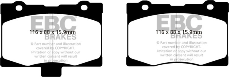 EBC DP41735R Yellowstuff Front Brake Pads, Acura RL 3.5 2005-2008