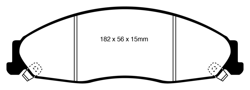 EBC DP41841R Yellowstuff Front Brake Pads, Pontiac Grand Prix 5.3 2005-2008