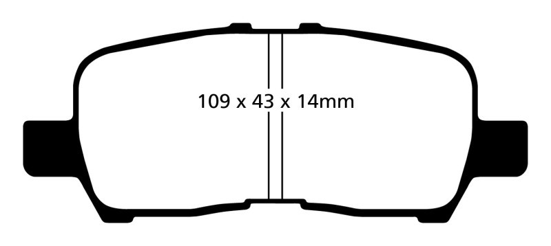EBC DP41684R Yellowstuff Rear Brake Pads, Buick Allure (Canada) 3.6 2005-2009