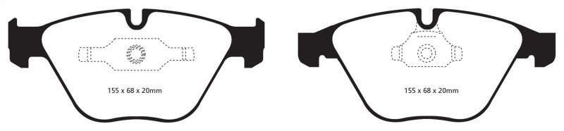 EBC DP52006NDX Bluestuff Front Brake Pads, BMW 335i 3.0T (E90/E92/E93) 2006-2012